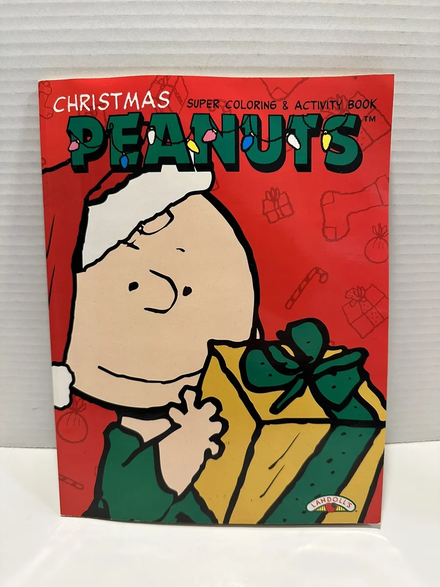 Vintage peanuts christmas coloring book charlie brown landolls activity booklet