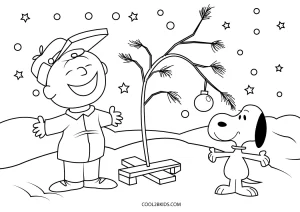 Free printable a charlie brown christmas coloring pages for kids