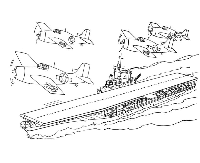 Pearl harbor image coloring page