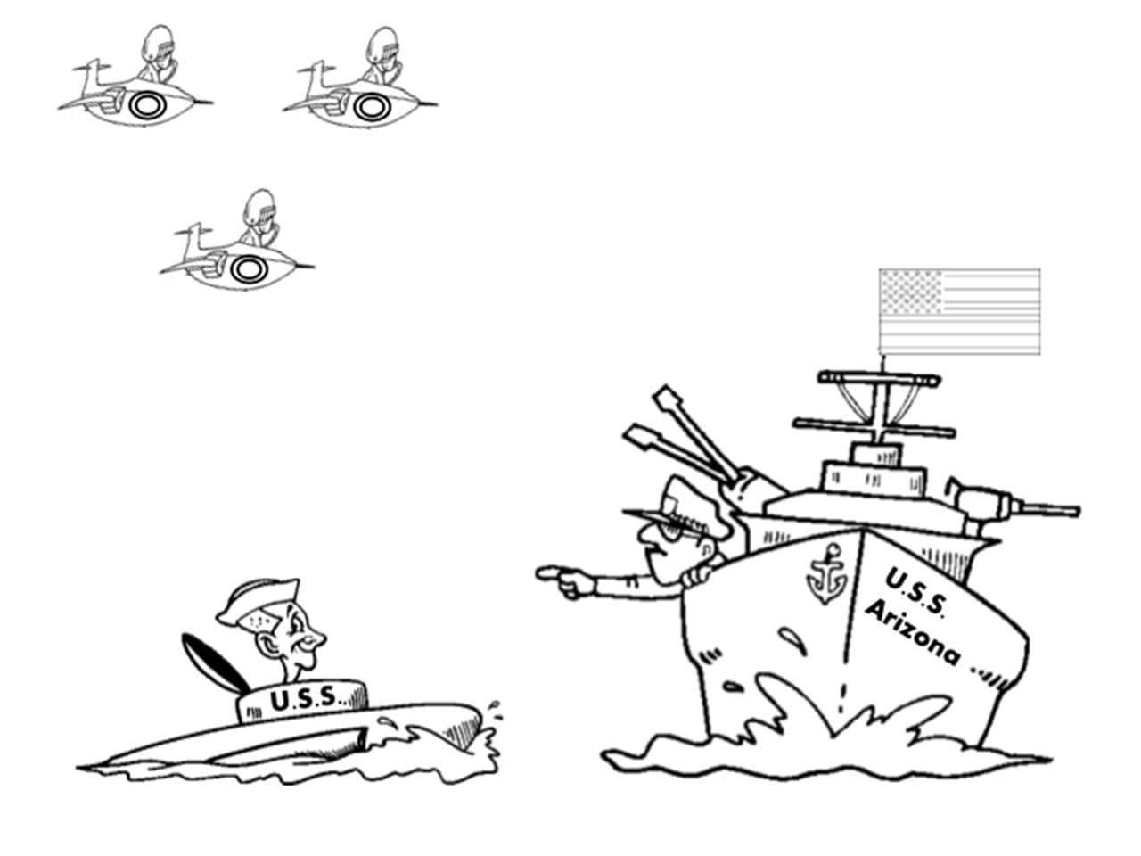 Print pearl harbor image coloring page