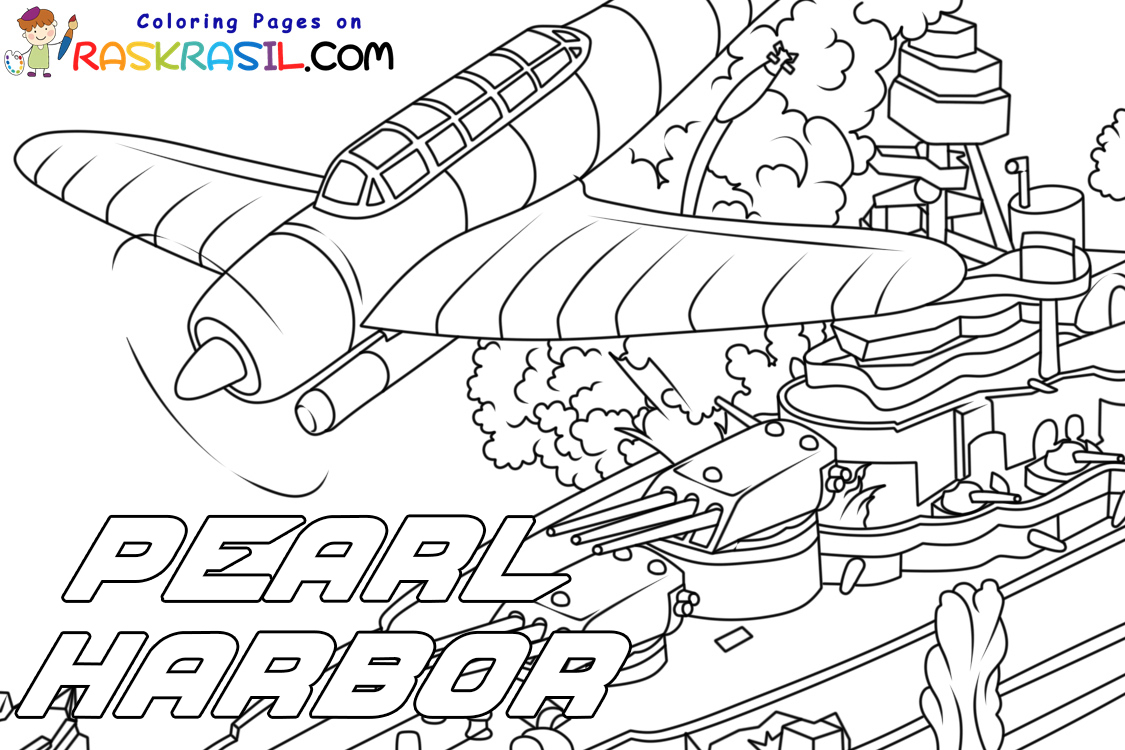 Pearl harbor coloring pages