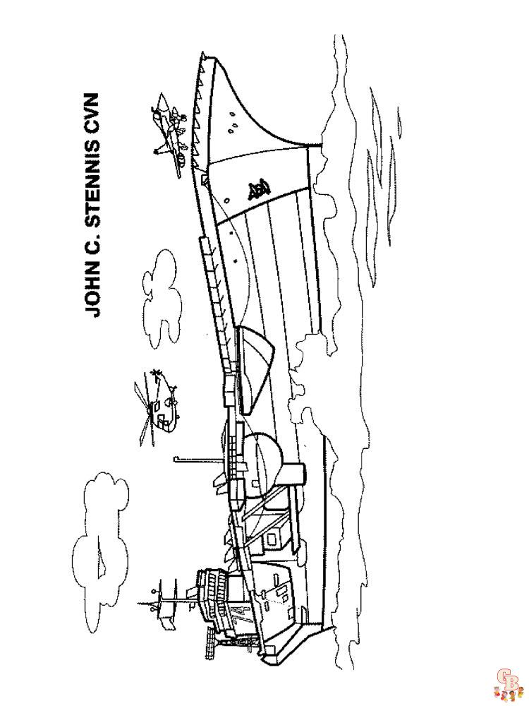 Free printable aircraft carrier coloring pages for kids