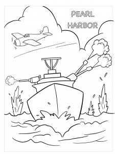 Pearl harbor day coloring page