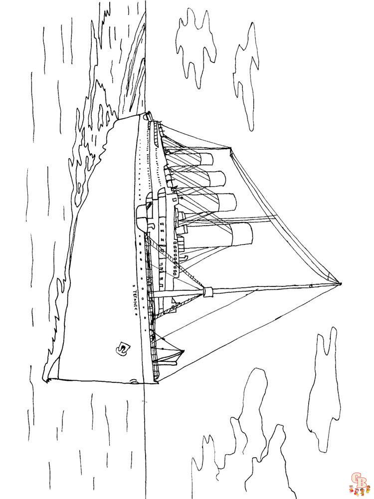 Free titanic coloring pages for kids