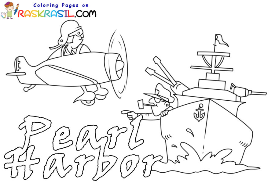 Pearl harbor coloring pages
