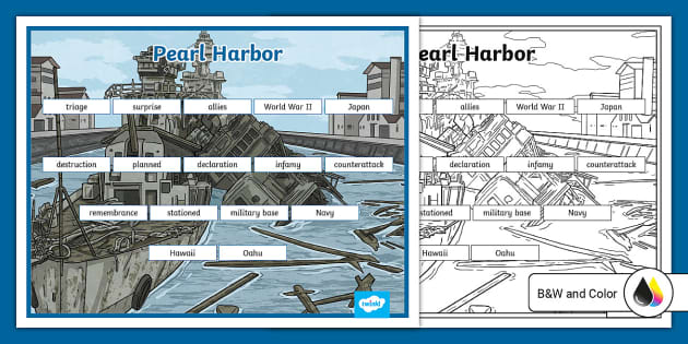 Pearl harbor vocabulary mat teacher made