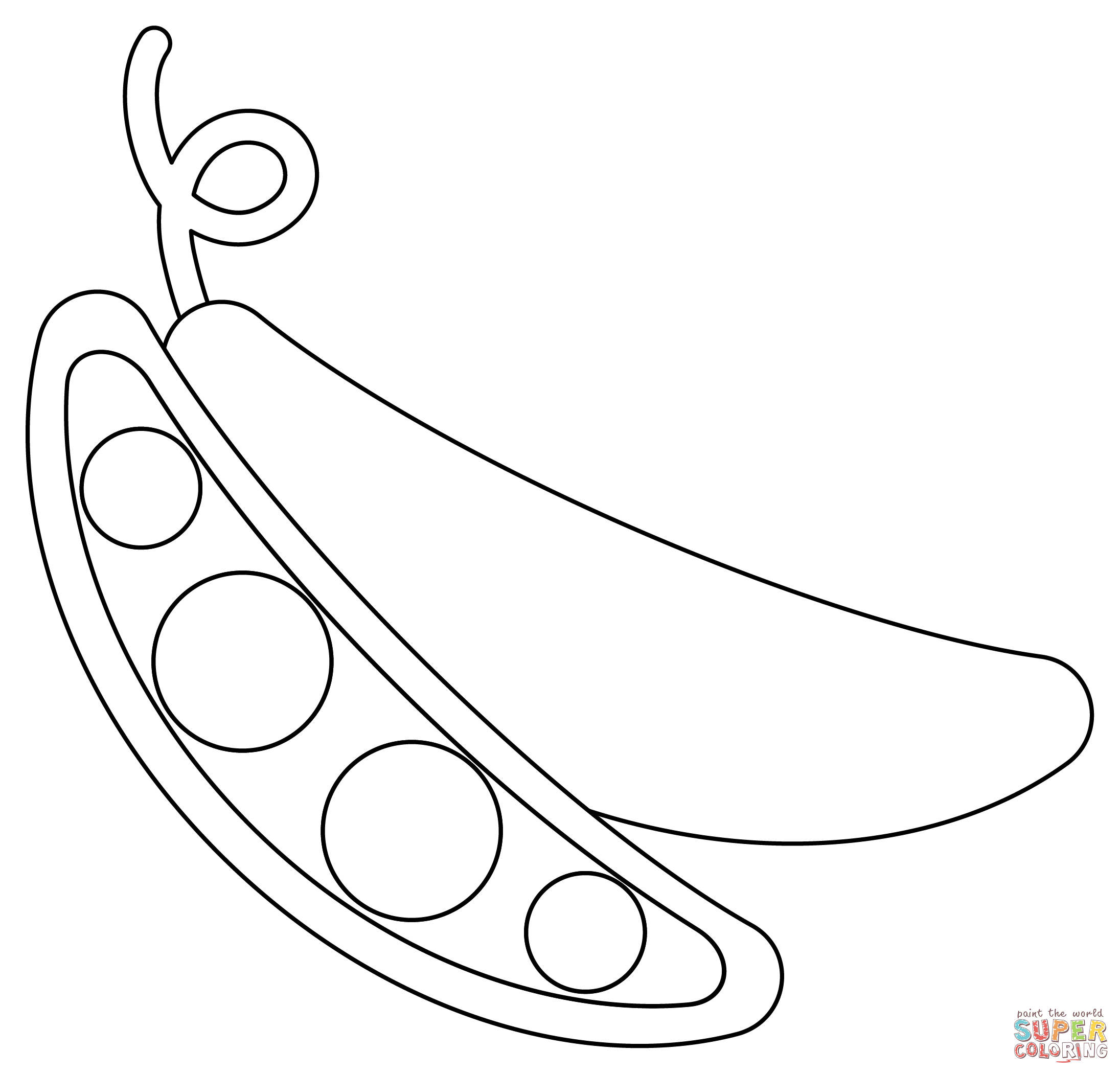 Peas coloring page free printable coloring pages