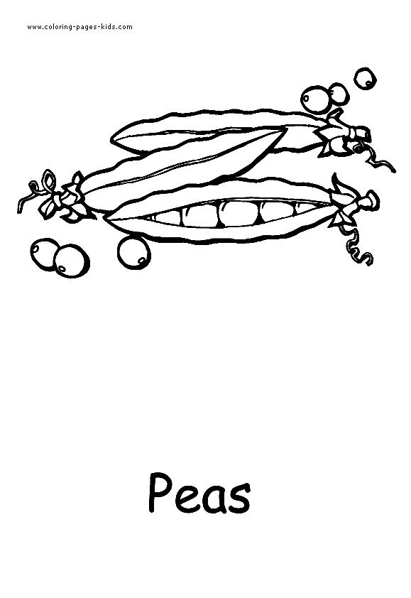 Peas color page