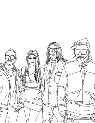 The black eyed peas coloring pages