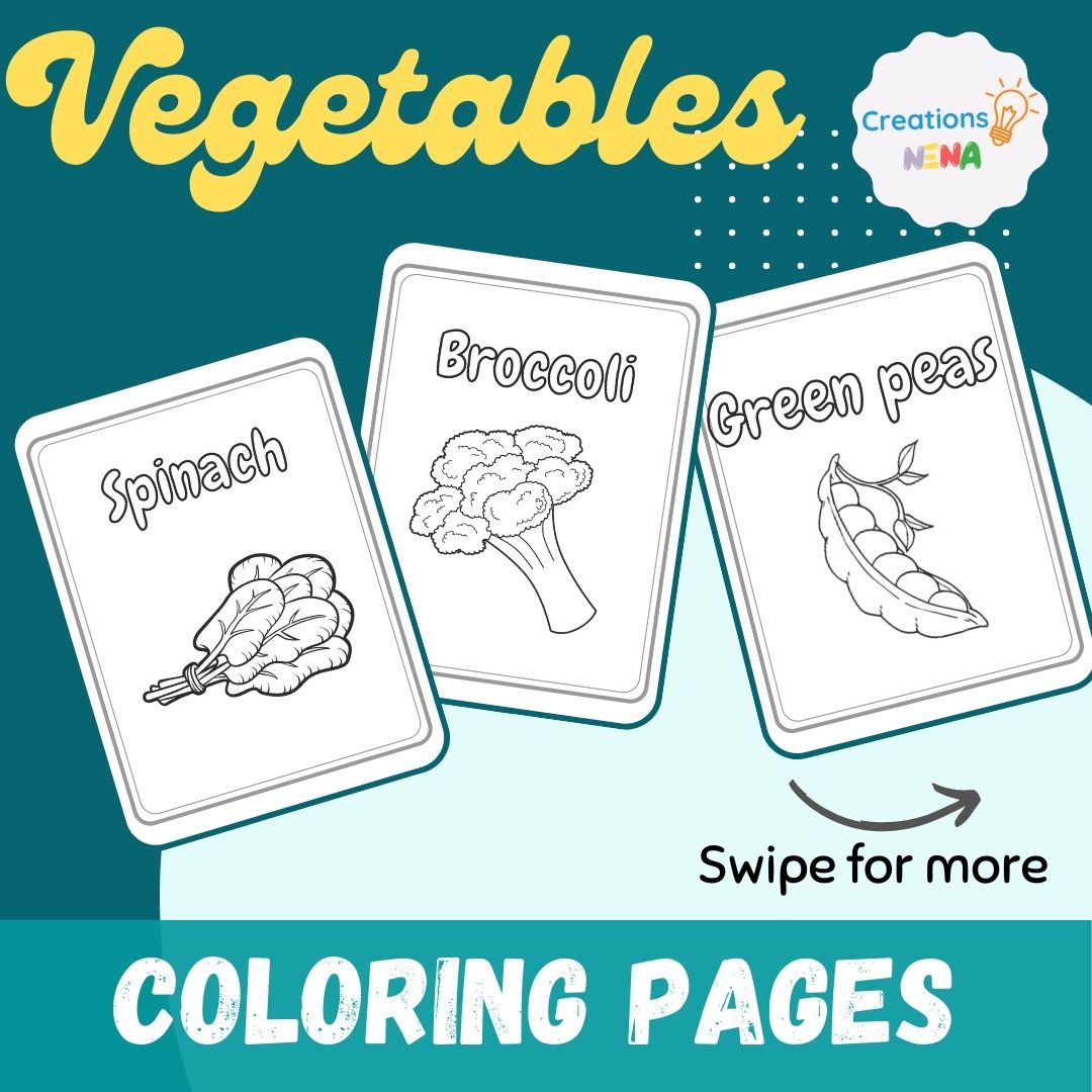 Vegetables coloring pages made by teachers