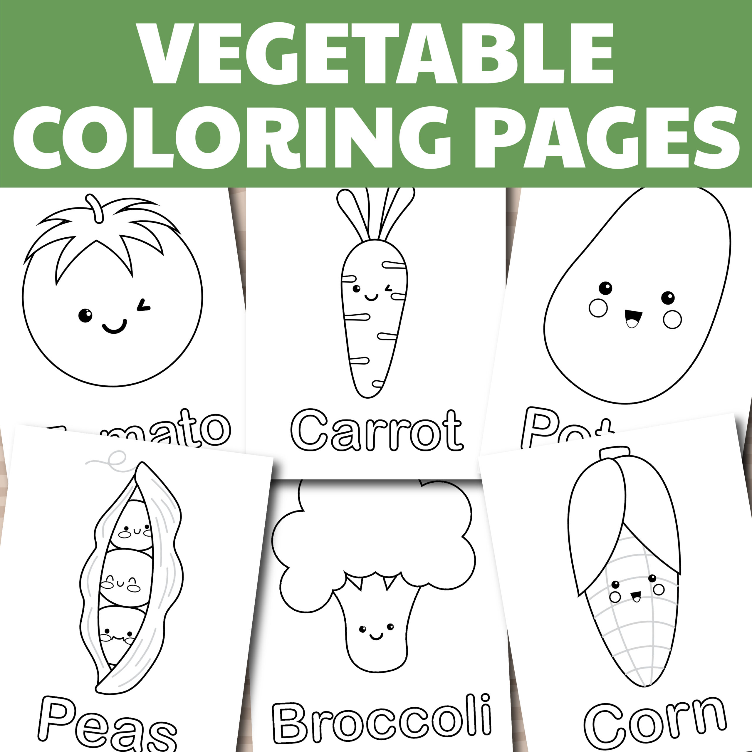 Vegetable coloring sheets coloring pages for kids