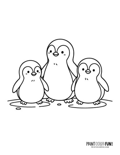 Penguin clipart coloring pages create a flurry of wintertime fun with crafts activities at