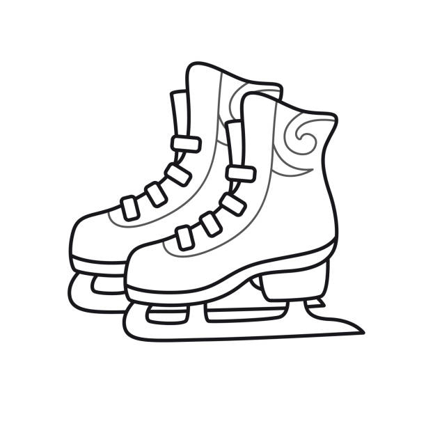 Coloring book ice skating stock illustrations royalty