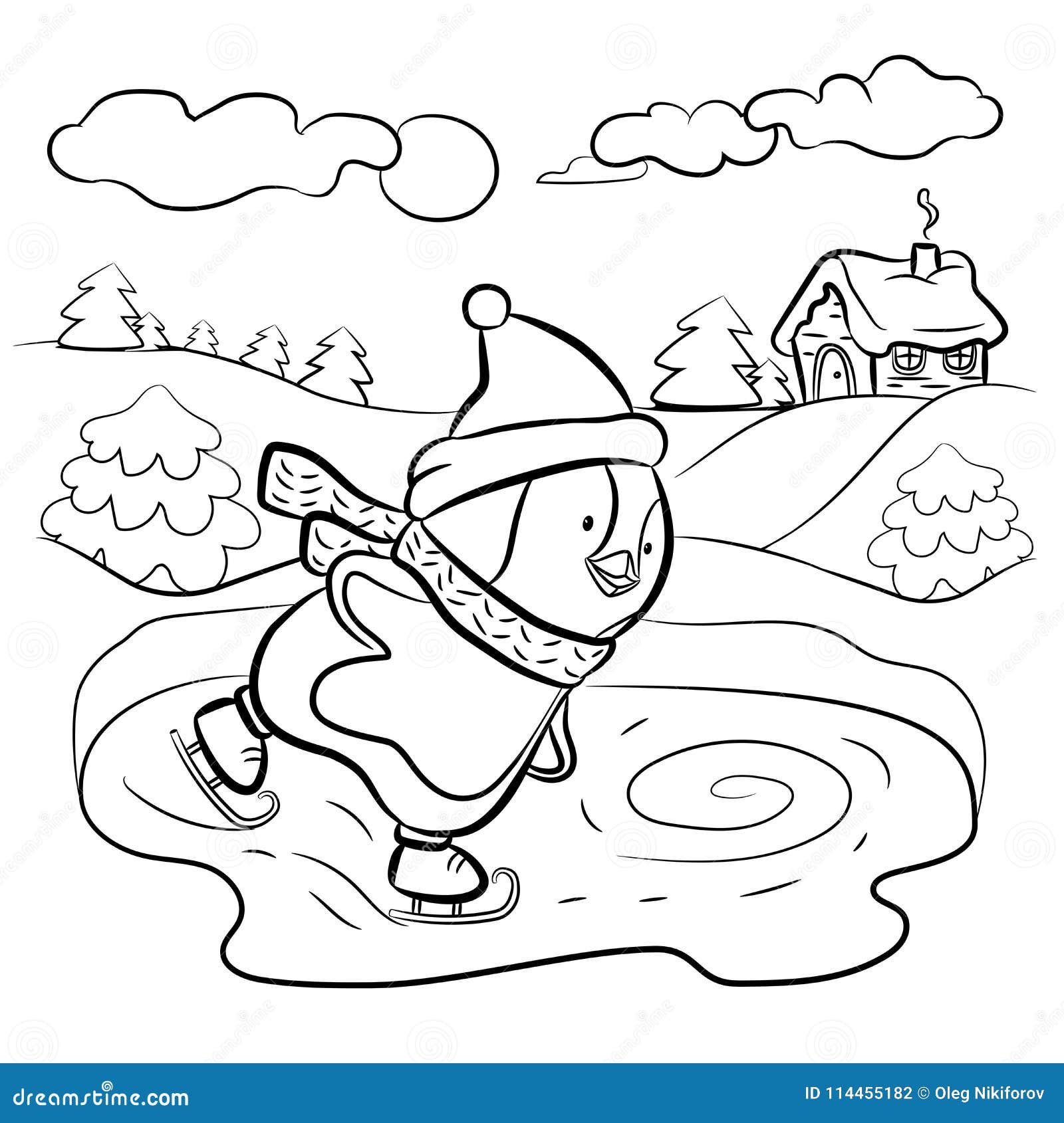 Kids coloring page stock vector illustration of sketch