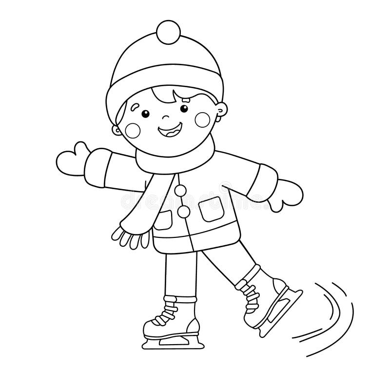 Ice skating coloring stock illustrations â ice skating coloring stock illustrations vectors clipart