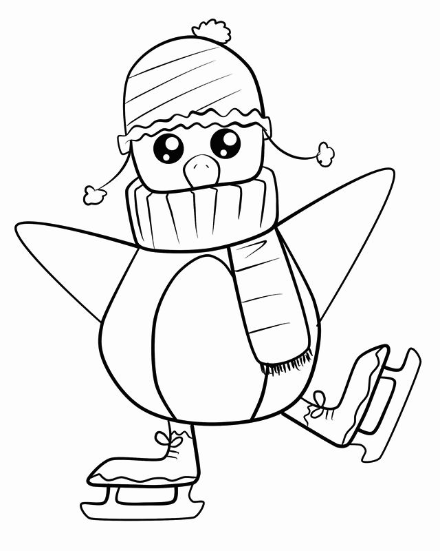 Ice skating coloring pages