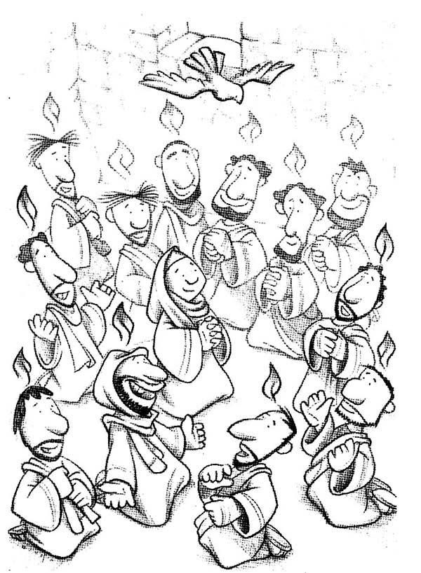 Feast of the weeks in pentecost coloring page color luna sunday school coloring pages pentecost bible coloring pages