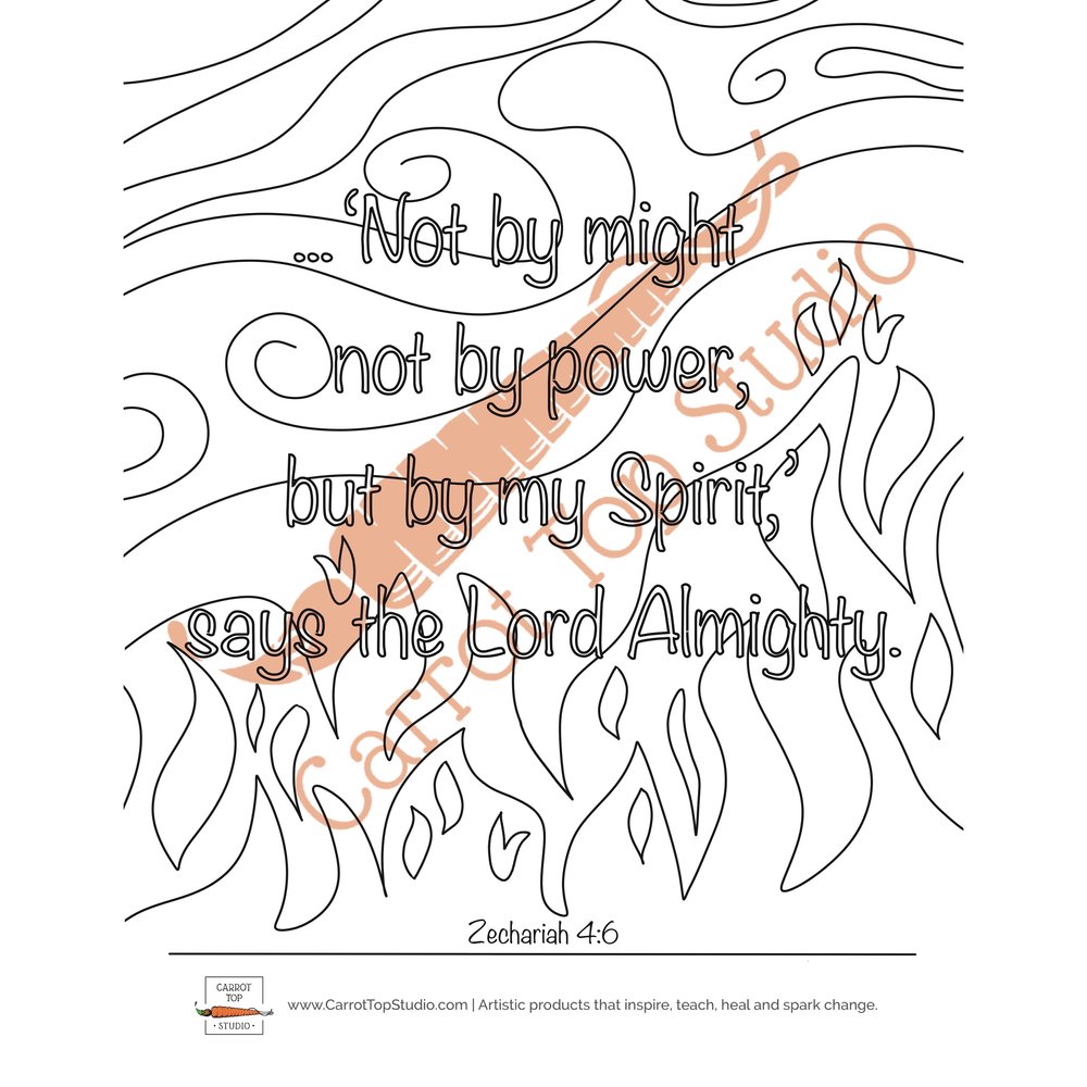 Pentecost coloring page for all ages âcarrot top studio