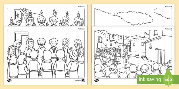 Pentecost colouring sheets christian resource year