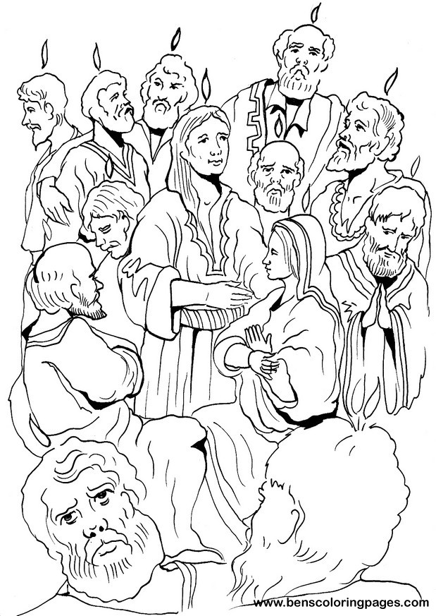 The pentecost coloring page