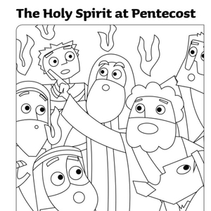 The holy spirit at pentecost coloring page