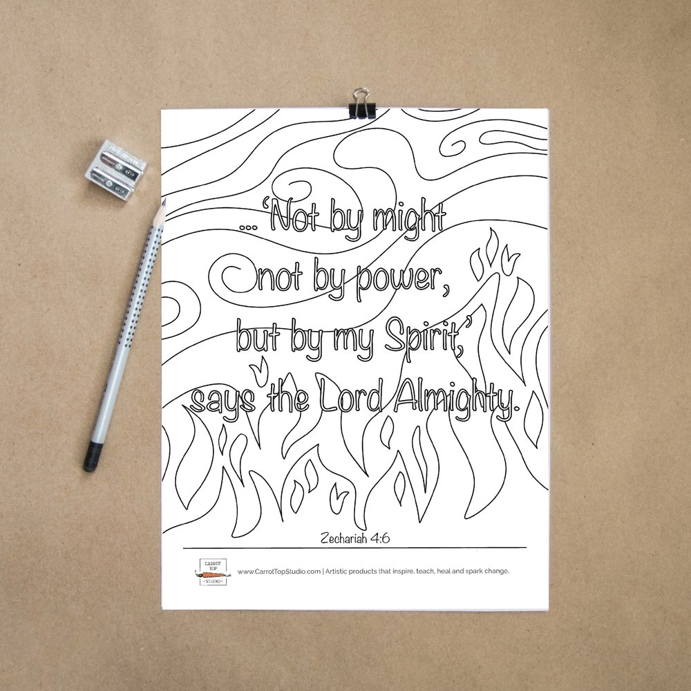 Pentecost coloring page for all ages âcarrot top studio