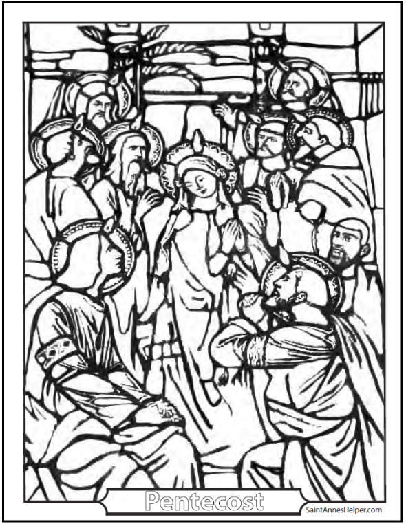 Pentecost coloring âïâï the descent of the holy ghost