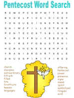 Pentecost word search puzzles