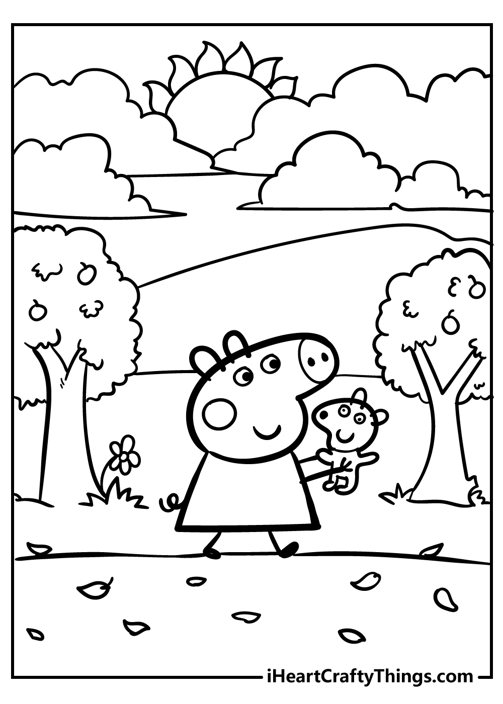 Peppa pig coloring pages free printables