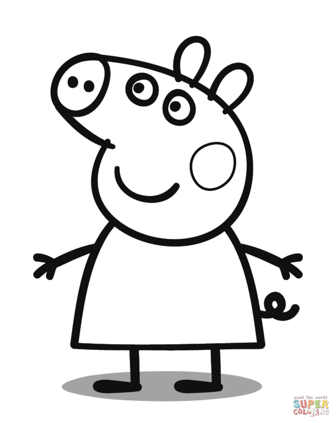 Peppa pig coloring page free printable coloring pages
