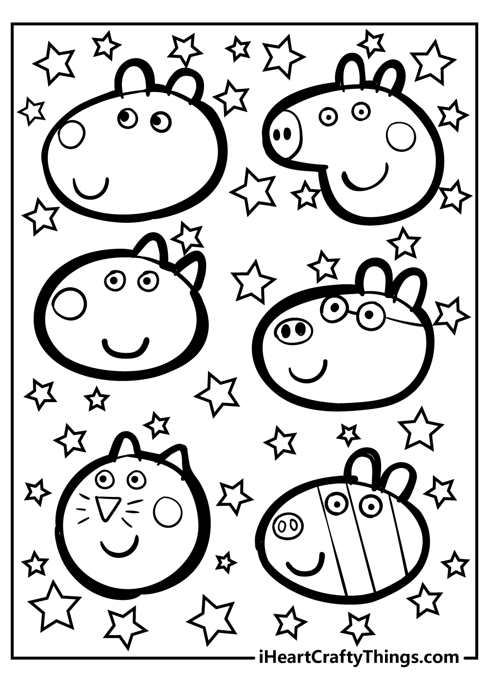 Peppa pig coloring pages free printables