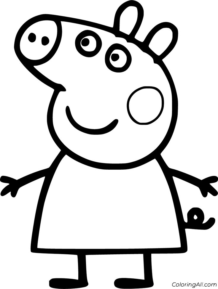 Free printable peppa pig coloring pages in vector format easy to print from any device anâ peppa pig coloring pages peppa pig colouring peppa pig christmas
