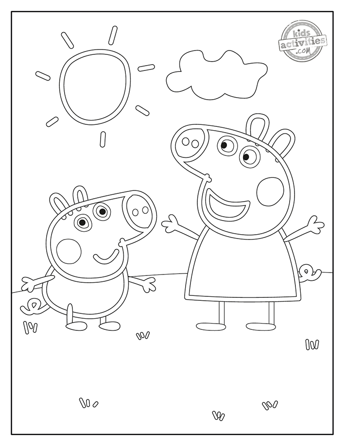 Free printable peppa pig coloring pages kids activities blog