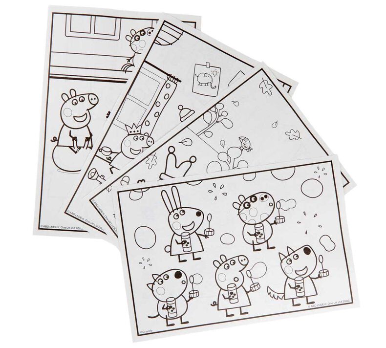 Peppa pig coloring sticker book pages