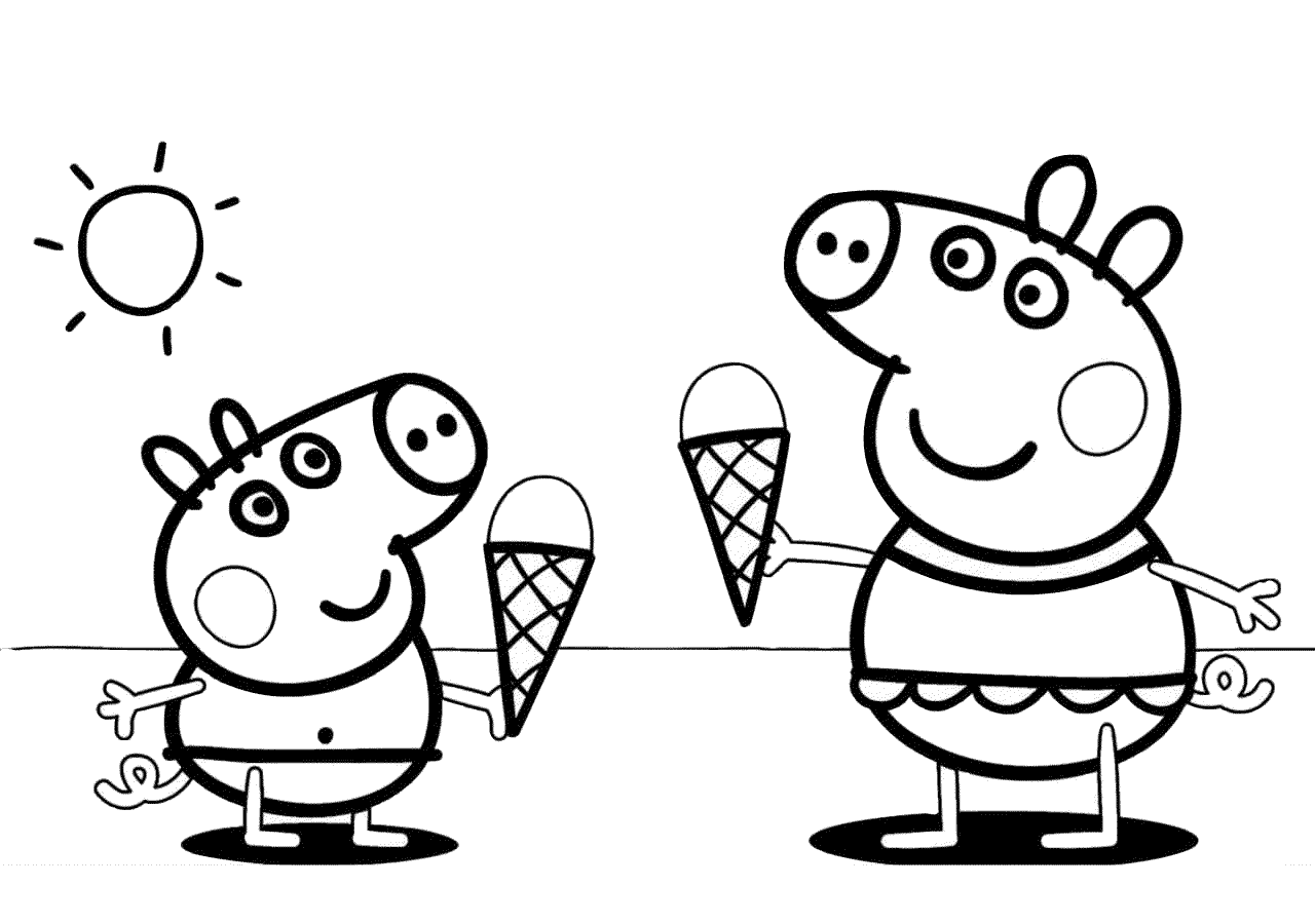 Peppa pig coloring pages to print and color