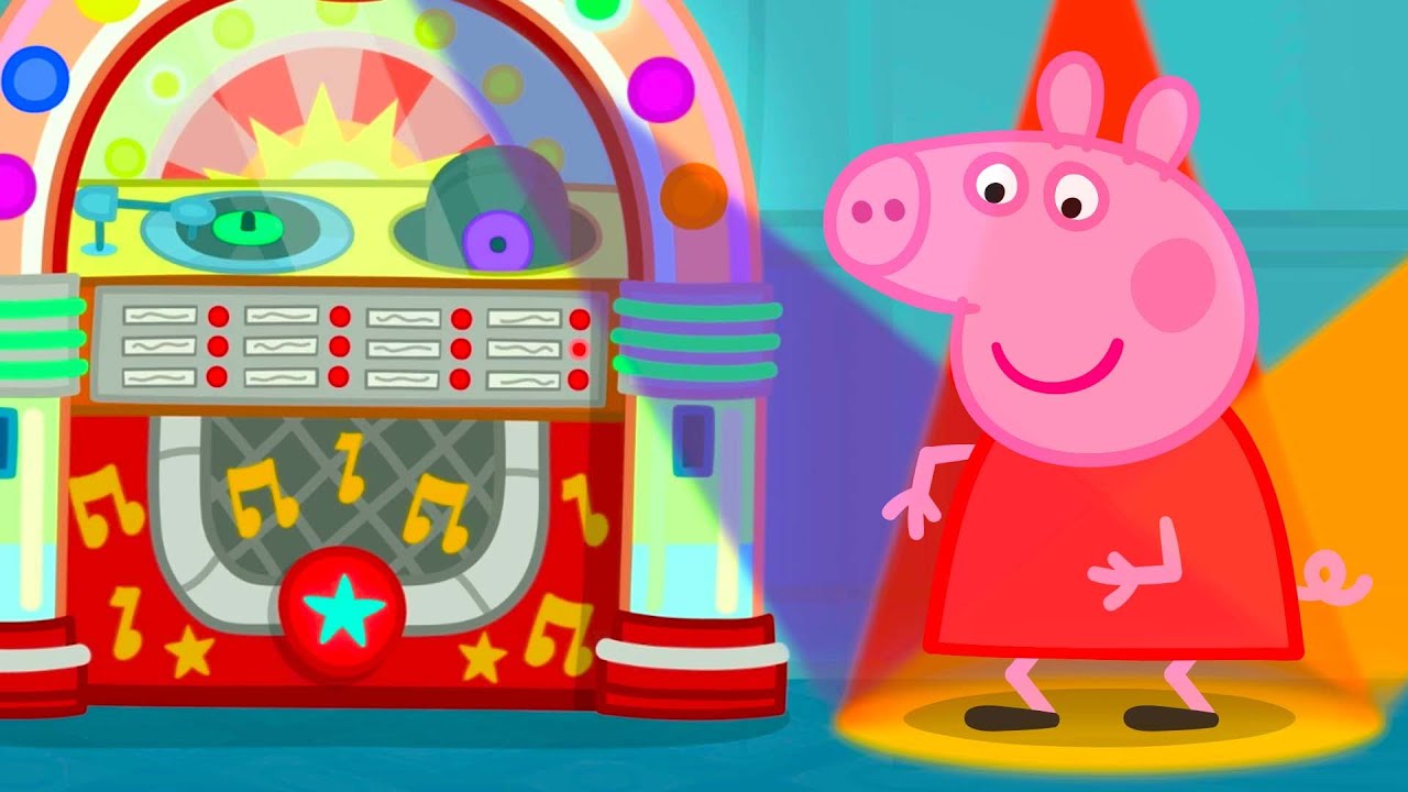 Peppa pig and george get on the dance floor kids tv and stories