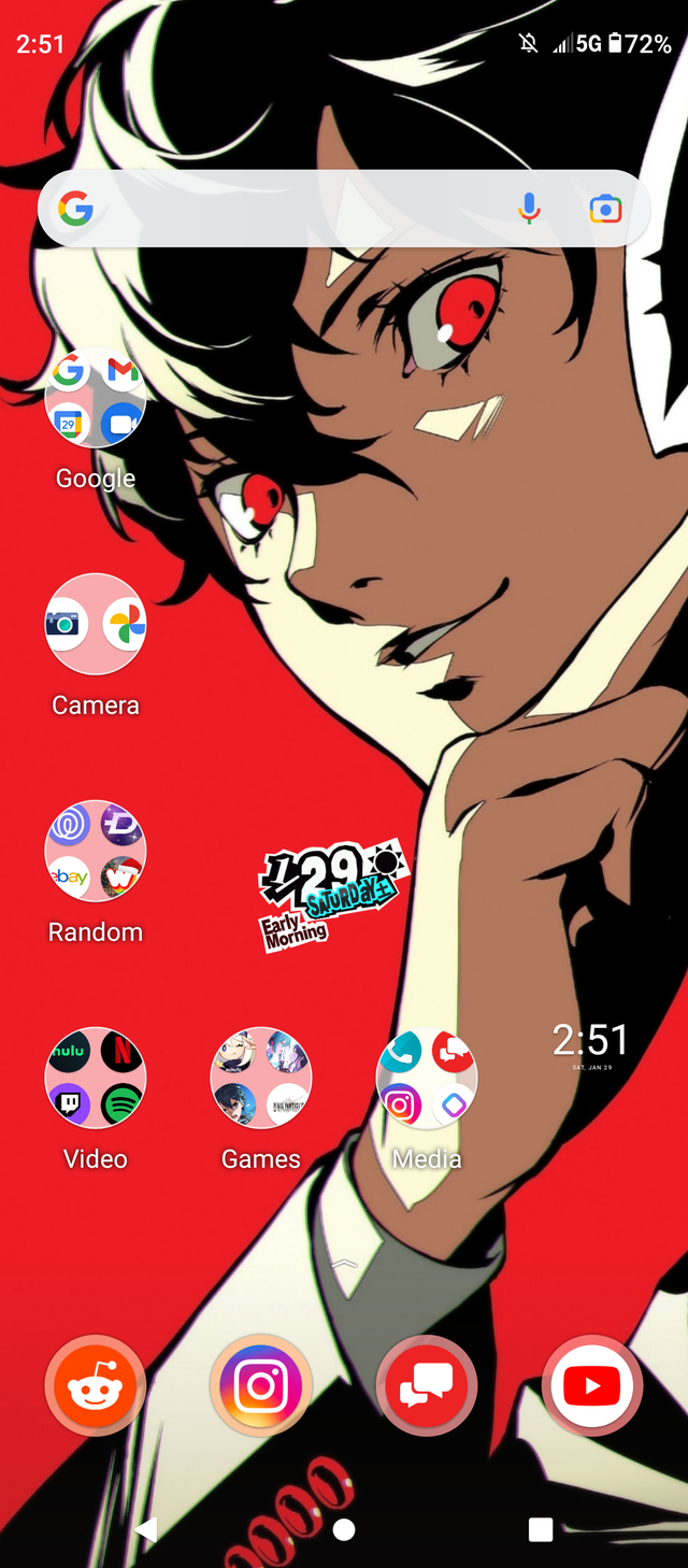 Found an app that tells you the date on the persona theme changed my wallpaper to joker to help it match a little better as well wallpaper on the next slide source