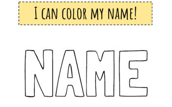 Editable name coloring sheet by mrs allys avenue tpt