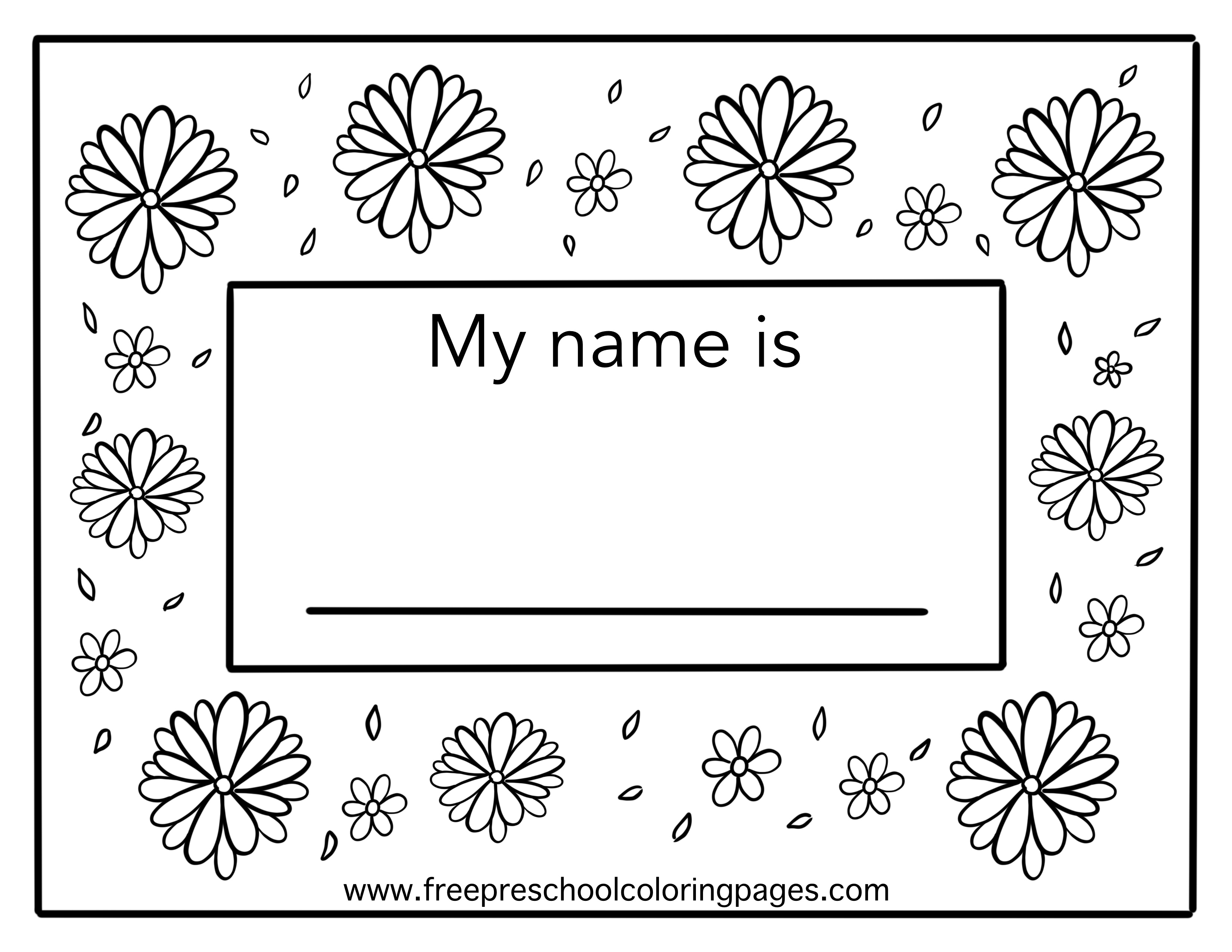 Name coloring pages