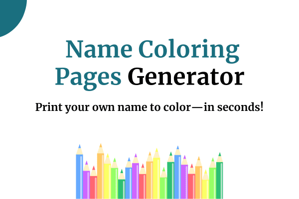 Official name coloring pages generator print your name now