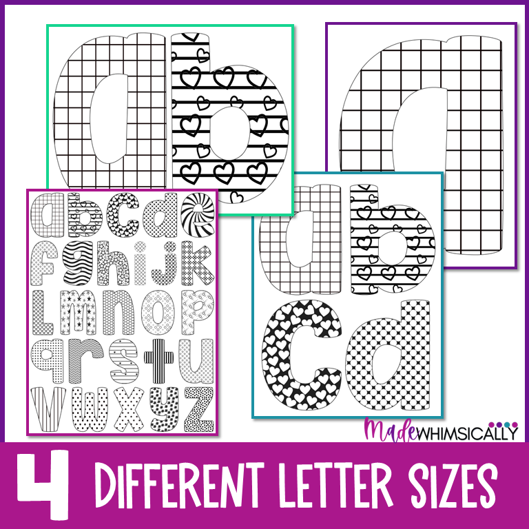 Alphabet name doodle coloring pages â mindfulness personalized name posters made by teachers
