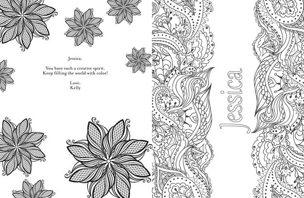 You can personalize your own adult coloring book with your name on it