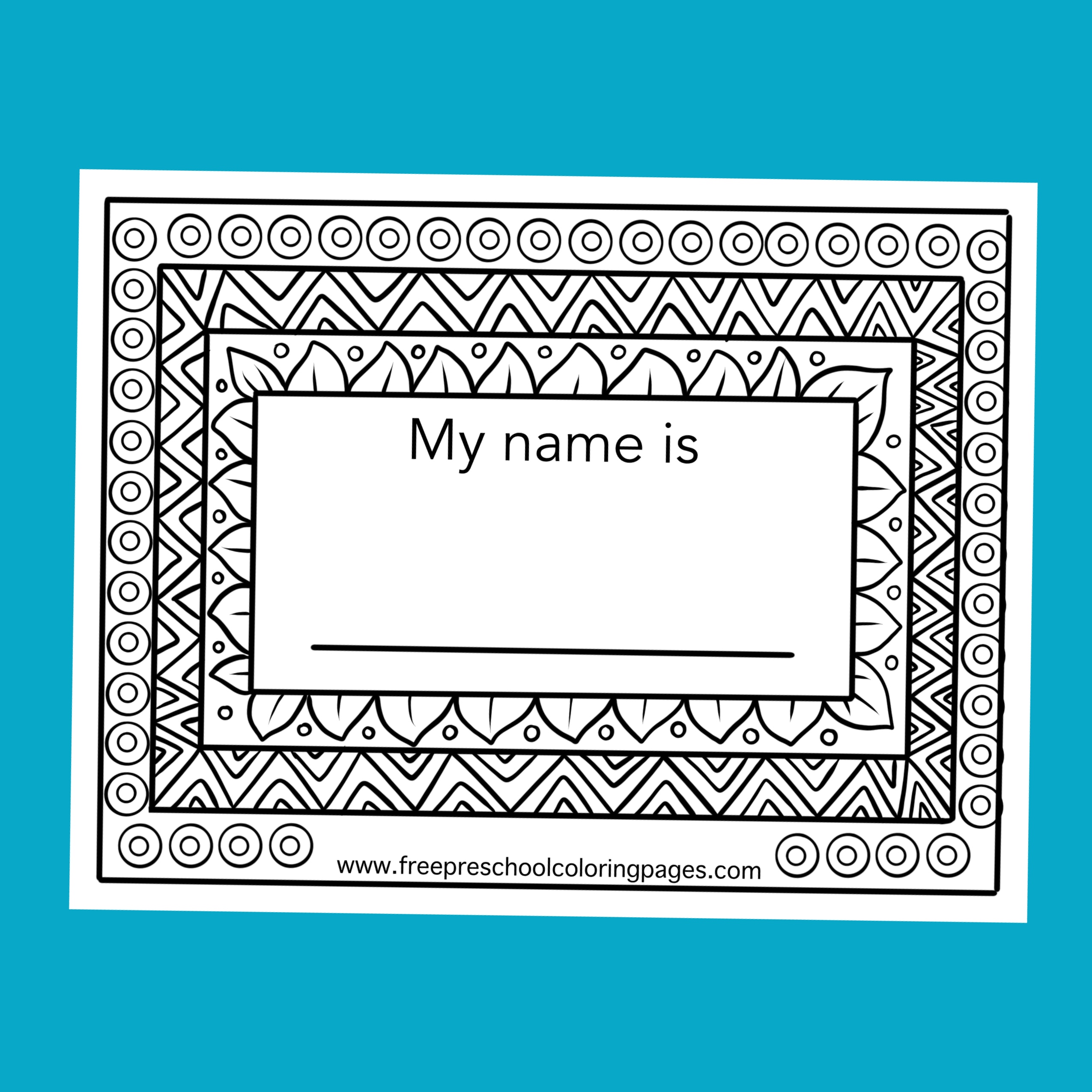 Name coloring pages