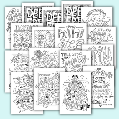 Coloring pages â debt free charts