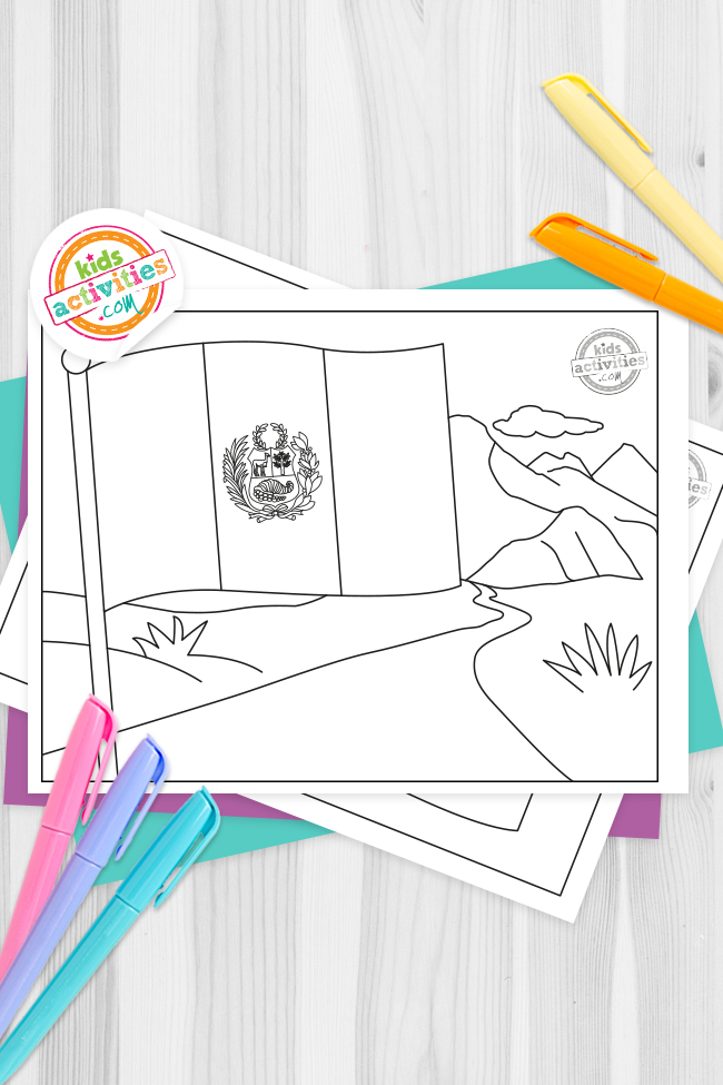 Renowned peru flag coloring pages kids activities blog kab