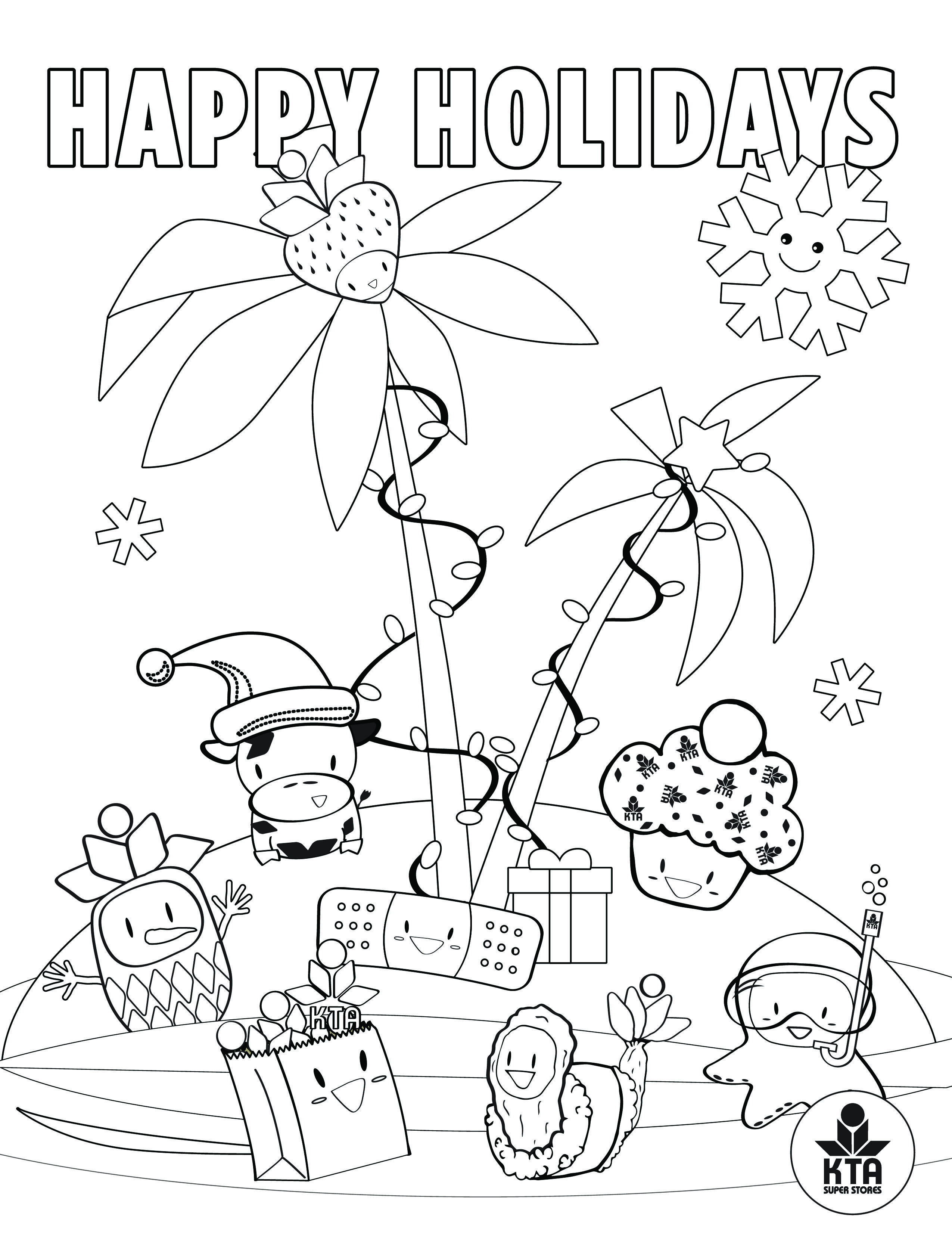 Free holiday coloring page coloring pages color holiday