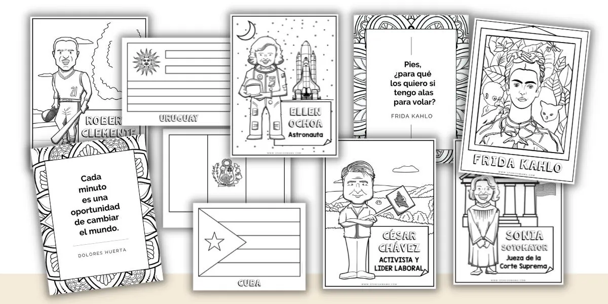 Free hispanic heritage month coloring pages