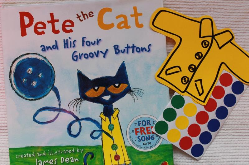 Counting and literacy activity with pete the cat