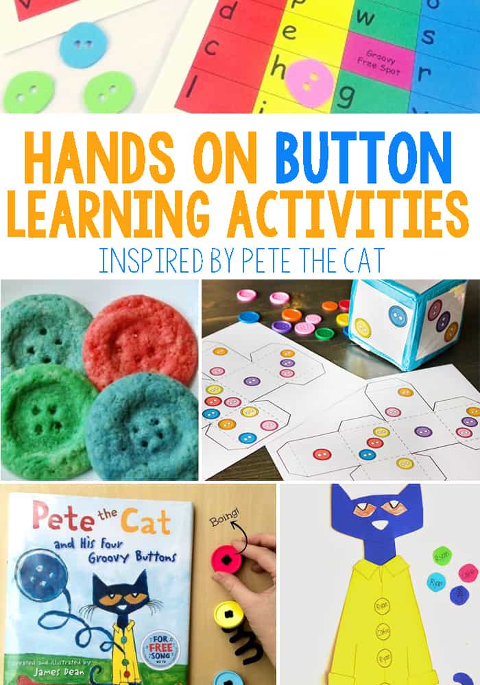 Button activities inspired by pete the cat