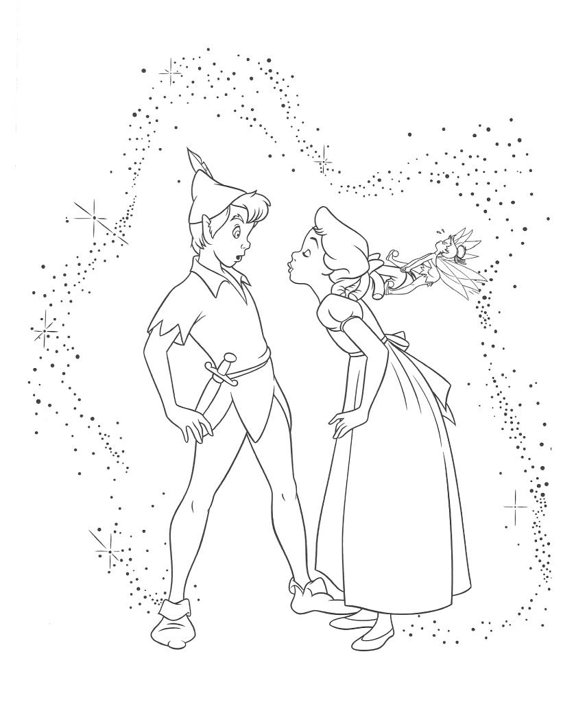 Wendy darling colouring pages